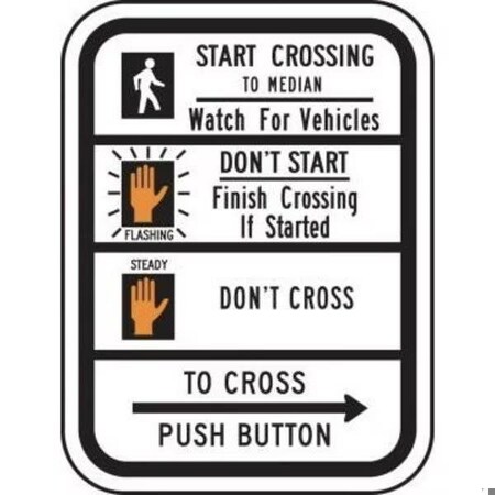 Accuform BICYCLE PEDESTRIAN SIGN START FRR719RA FRR719RA